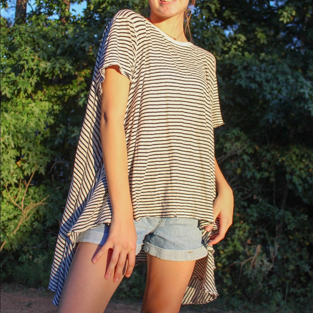 FreePeople boho flowy stripped blouse m/l